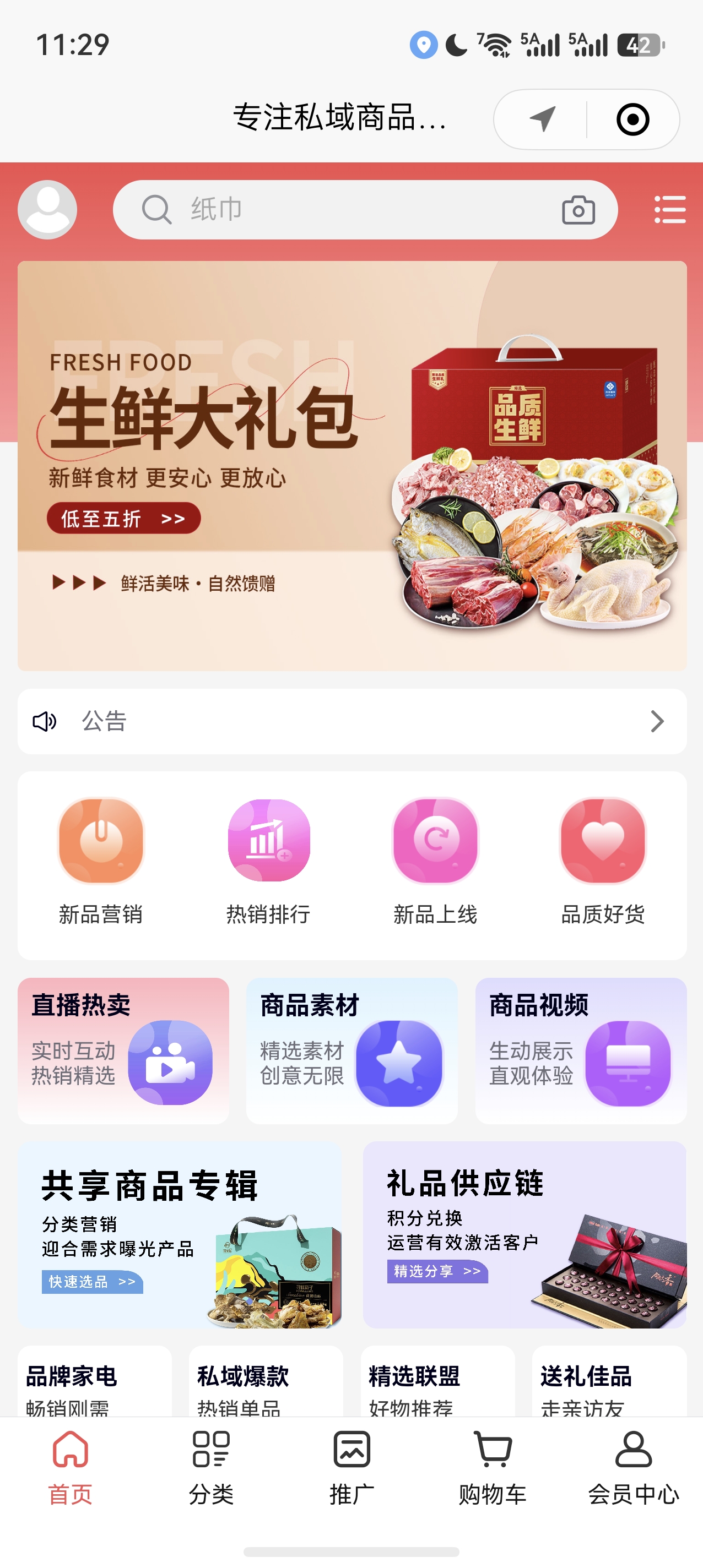 商城系统 - 私域商品商城首页